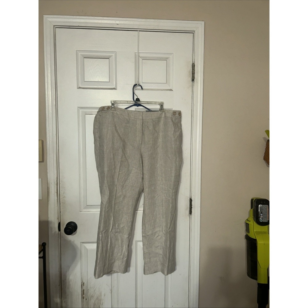 Talbots Windsor Linen Pants Size 18WP New